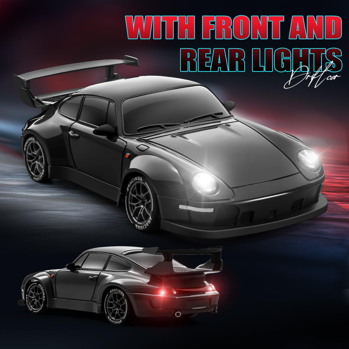 ACAMMZAR RC drift car 4WD system for stable drifting.