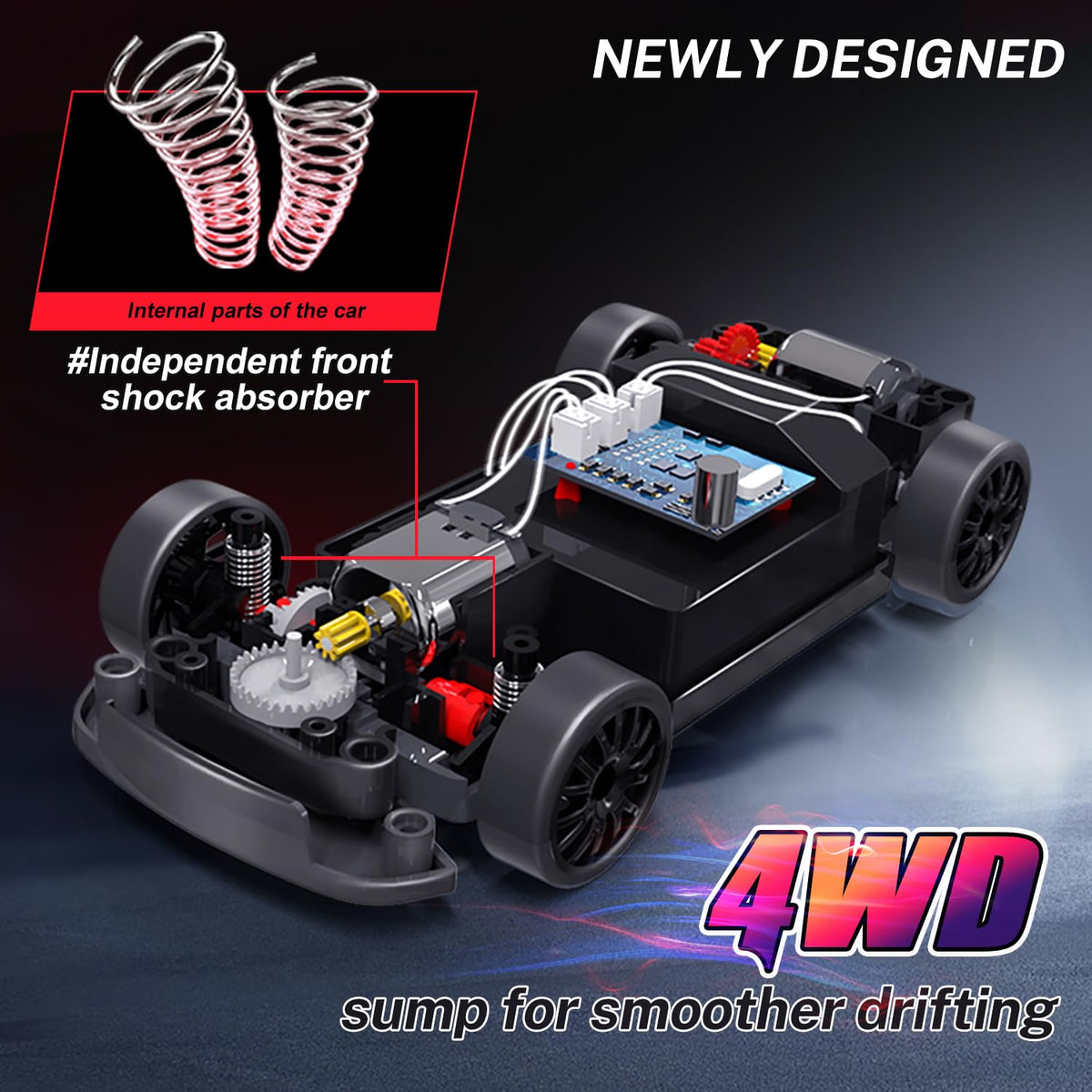 ACAMMZAR drift car headlights for night driving and added visibility.