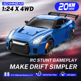 ACAMMZAR RC Drift Car remote control enables precise handling and easy starts.
