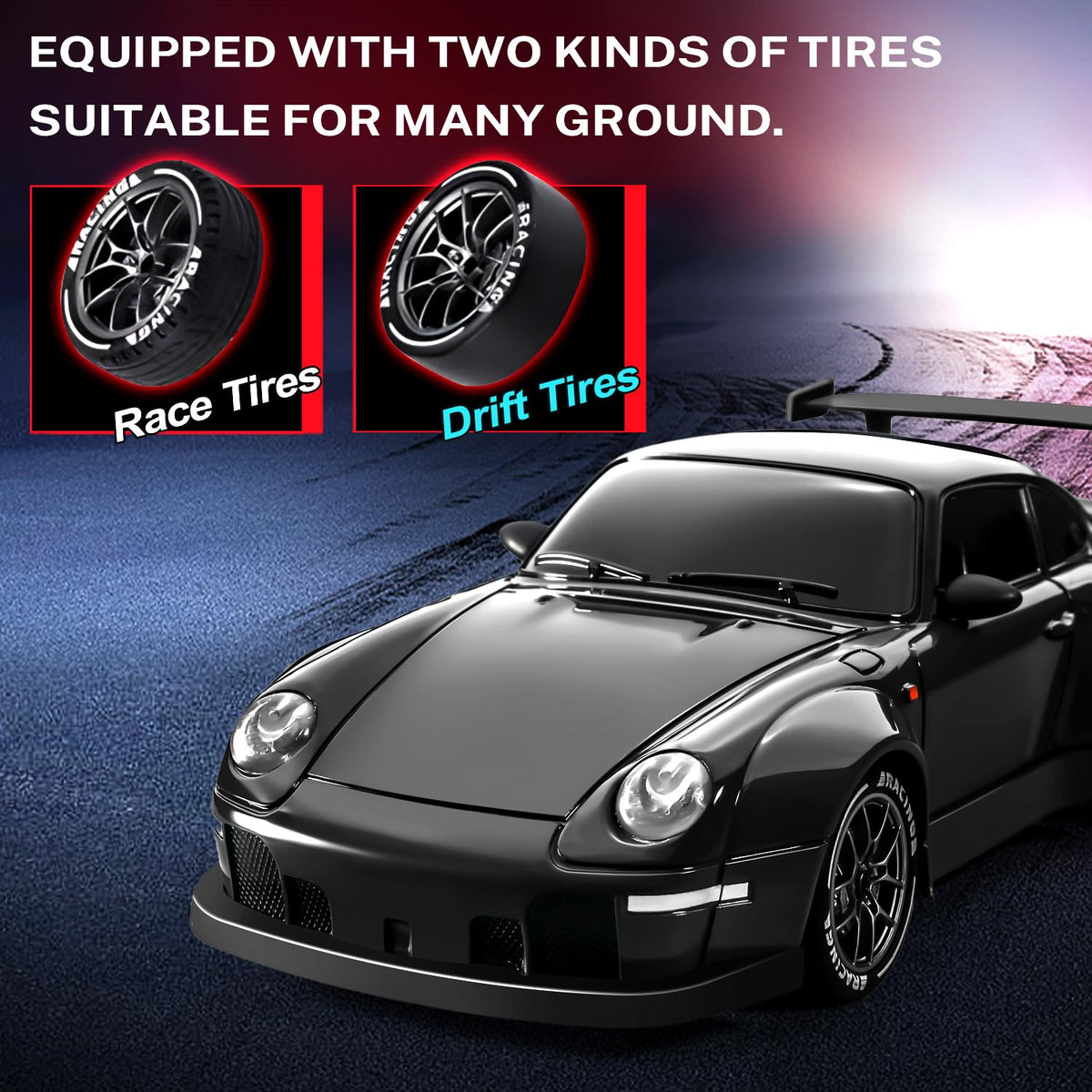 ACAMMZAR RC drift car tire sets for drifting and racing.