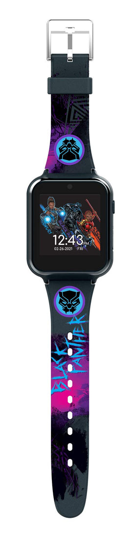 Accutime Black Panther silicone strap provides bold graphics and comfortable fit