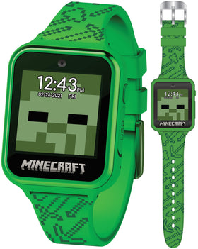 Accutime Minecraft kids watch face Enderman for imaginative play and quick checks