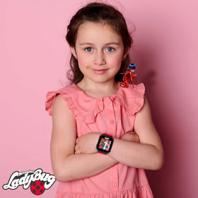 Accutime Miraculous kids watch durable silicone strap supports active wear.