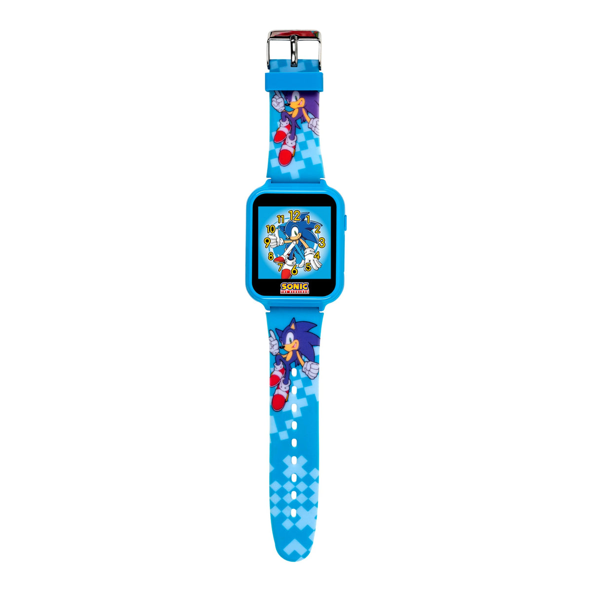 Accutime Sonic smartwatch pedometer tracks steps during play.
