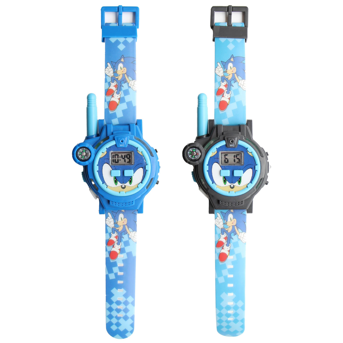 Accutime Sonic Walkie Talkie Watch front view with 2-way radio and compass for kids