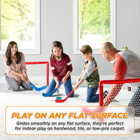 ACE HOCKEY 3-inch foam pucks offer regulation size for play