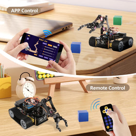 ACEBOTT 5DOF robot arm assembly enabling programmable lifting tasks.