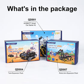 ACEBOTT classroom STEM activity kit promoting hands-on electronics and coding.