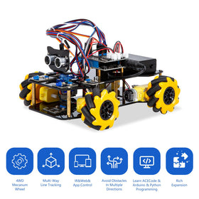 ACEBOTT ESP32 controller close-up highlighting beginner-friendly setup
