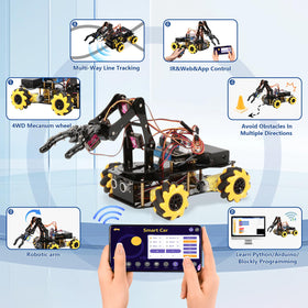ACEBOTT ESP32 controller powers flexible Arduino, Python, and Blockly coding projects.