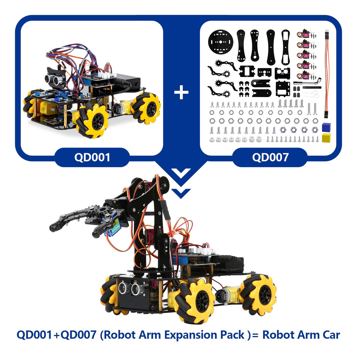 ACEBOTT Five-DOF Robot Arm Movement showcases flexible gripping and lifting actions.