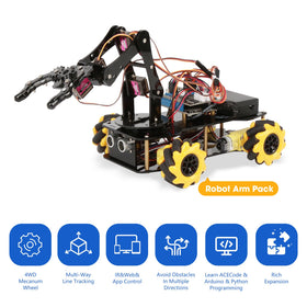 ACEBOTT omnidirectional mecanum wheel enables smooth multi-directional navigation for experiments.