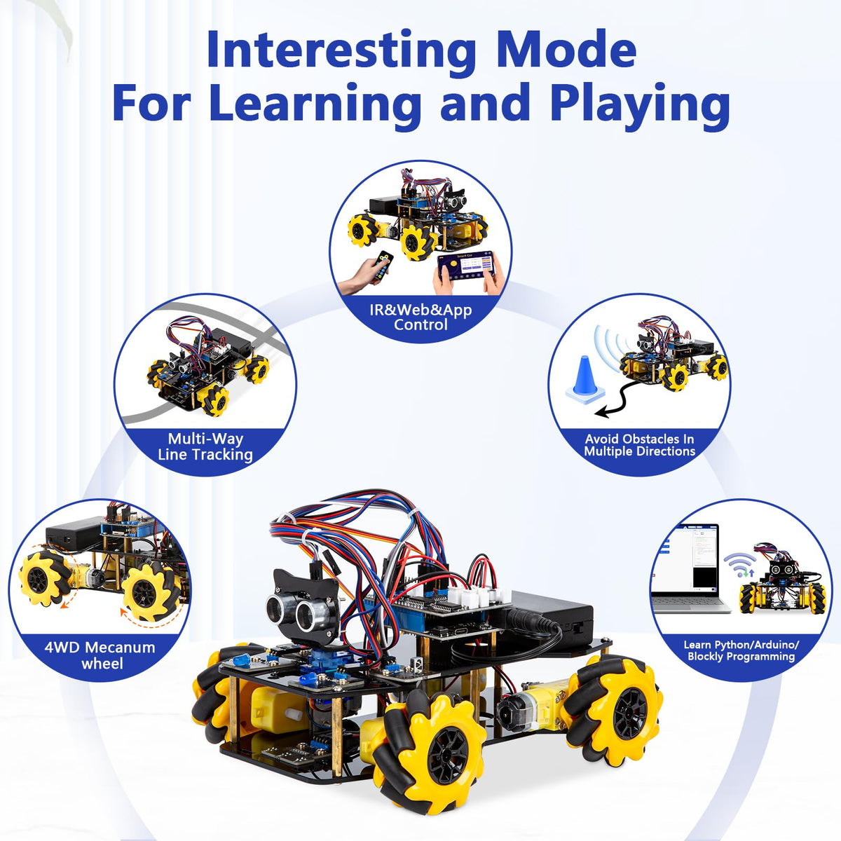 ACEBOTT omnidirectional mecanum wheels in action enabling multi-direction movement