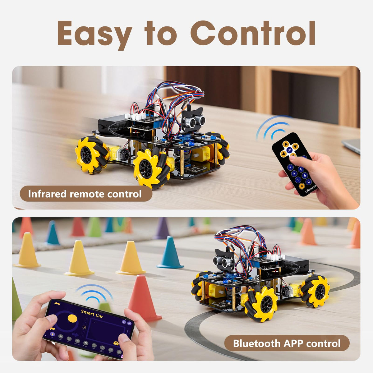 ACEBOTT robot kit app control enables mobile coding sessions