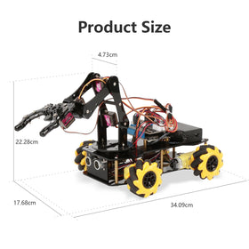 ACEBOTT Servo motor and gear details support durable, precise movements.