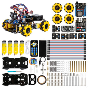ACEBOTT smart robot car kit top view showing full assembly for hands-on learning