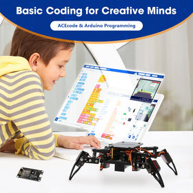 ACEBOTT spider app movement modes illustrate versatile motion for STEM practice.