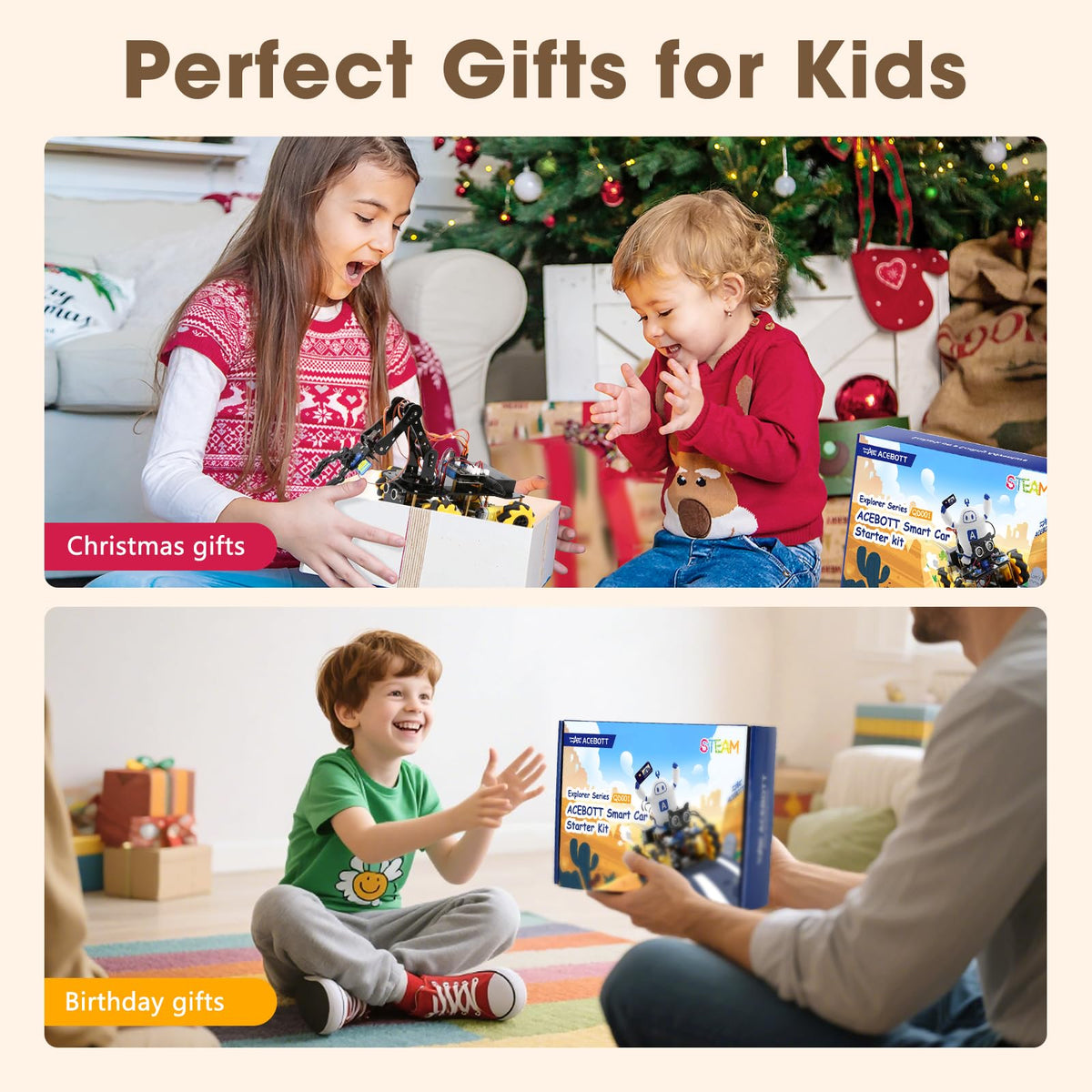 ACEBOTT STEM gift idea appeals to teens and adults exploring robotics and coding.