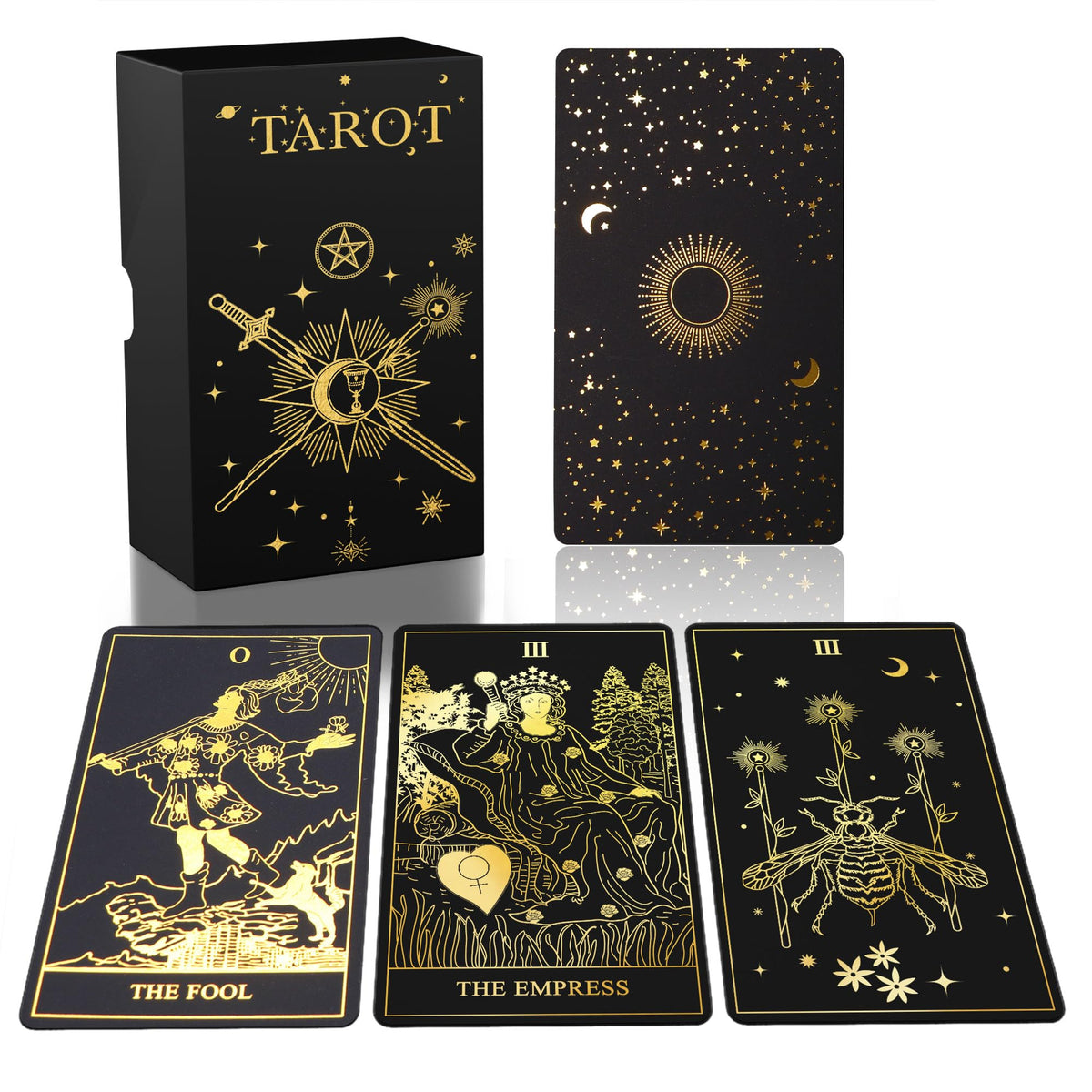 ACELION original tarot set with gold-foil cards for premium readings and collector appeal