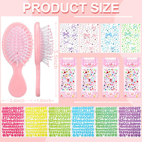 Kids craft with Acellegic kits to create unique princess hairbrush designs.