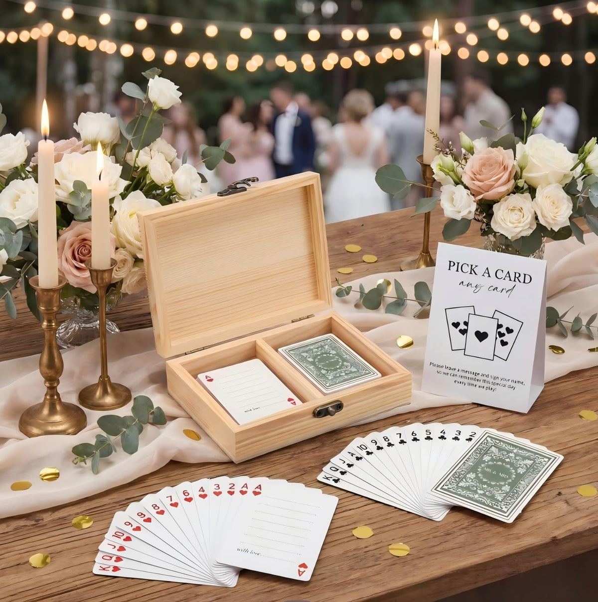 AceOrbit 57-pack wedding guest cards with storage box for heartfelt wishes