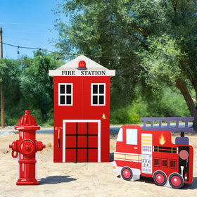 AceOrbit full fire station set on display creates immersive ambience and photos.