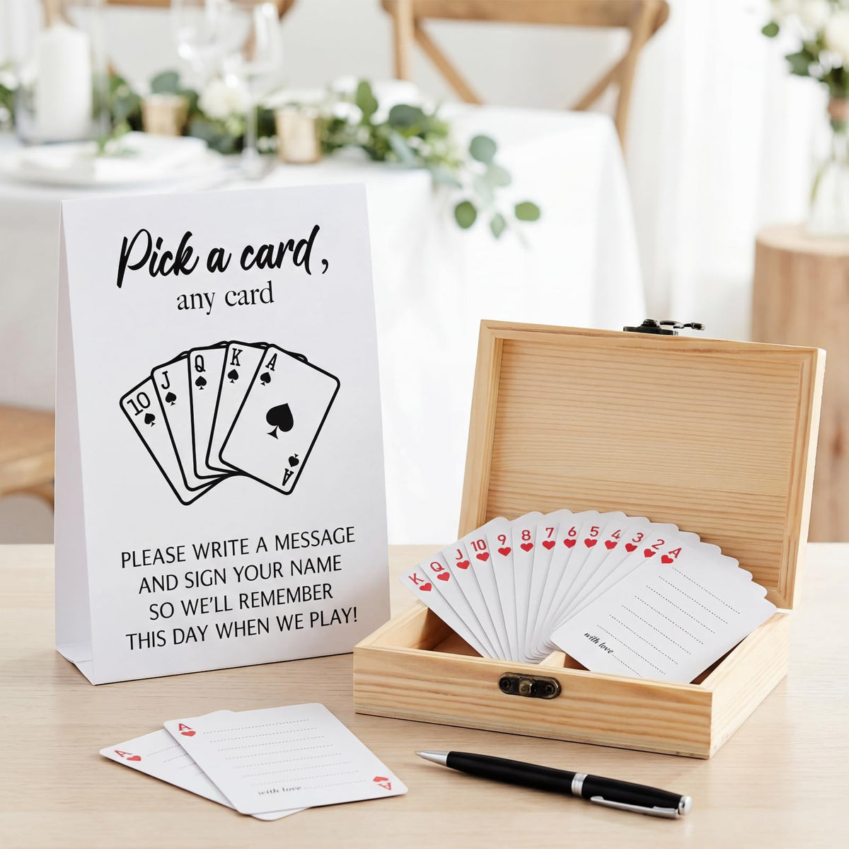 AceOrbit minimalist guest cards deck provides ample writing space for wishes
