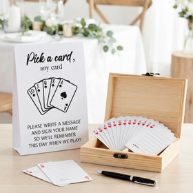 AceOrbit minimalist guest cards deck provides ample writing space for wishes