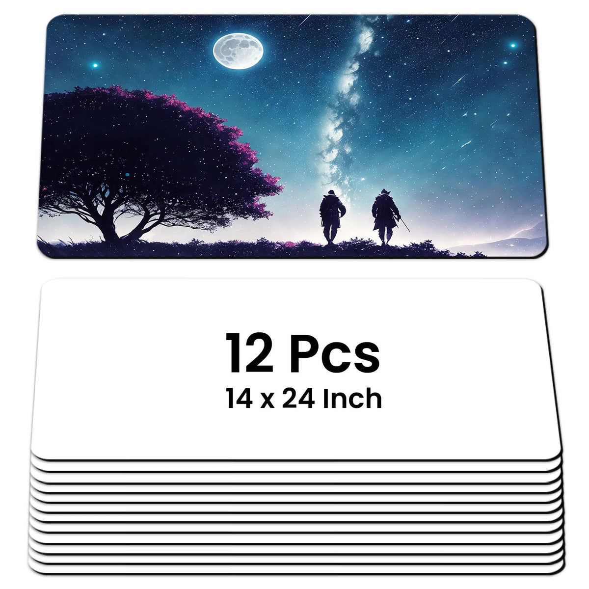 AceSubli 12-pcs sublimation desk mats, ready for custom designs and bulk gifting