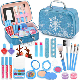 ACGASK Real Washable Makeup Kit case with mirror for safe pretend play at home