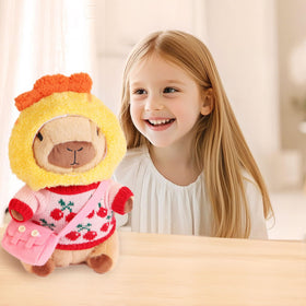 Acgtrick capybara plush with accessories supports interactive playtime.