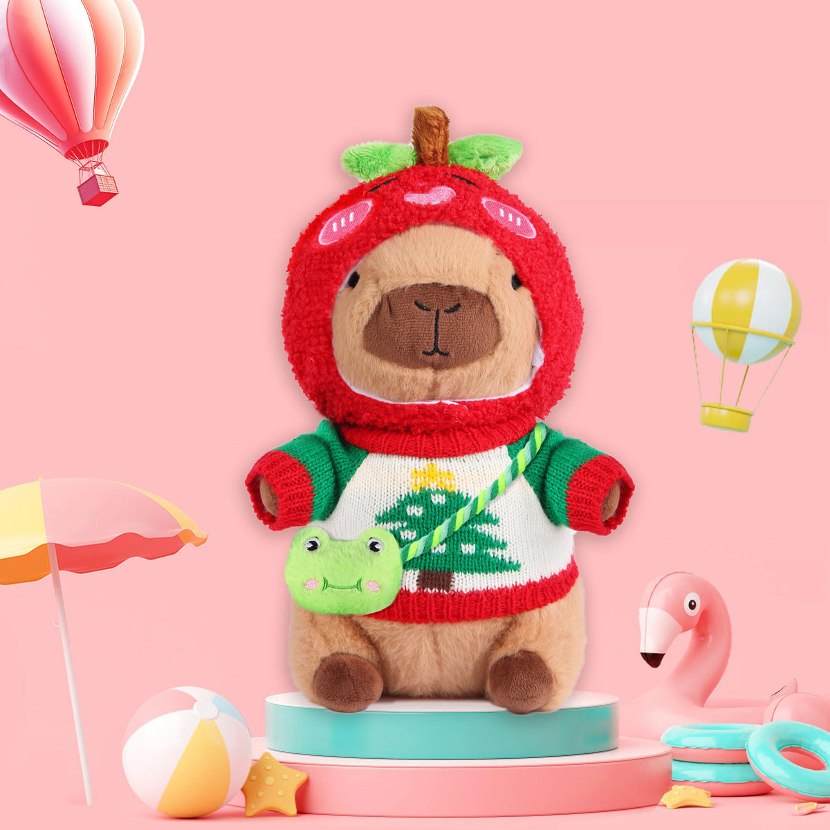 Acgtrick kawaii capybara plush, 10.2 inch size, perfect for cuddling and daily adventures.