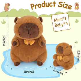 Achwishap Capybara Baby plush, 6-inch cuddle companion for playtime.