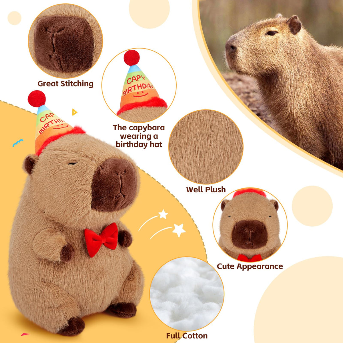 Achwishap Capybara plush makes a thoughtful gift idea.