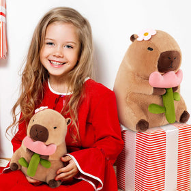 Achwishap capybara plush with soft fabric invites cuddling and comfort
