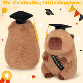 Achwishap Capybara plush squeeze toy, offers gentle stress relief during work or study.