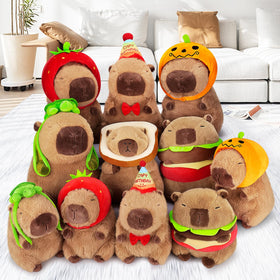Achwishap Capybara plush vacuum-pack, recovers after opening.