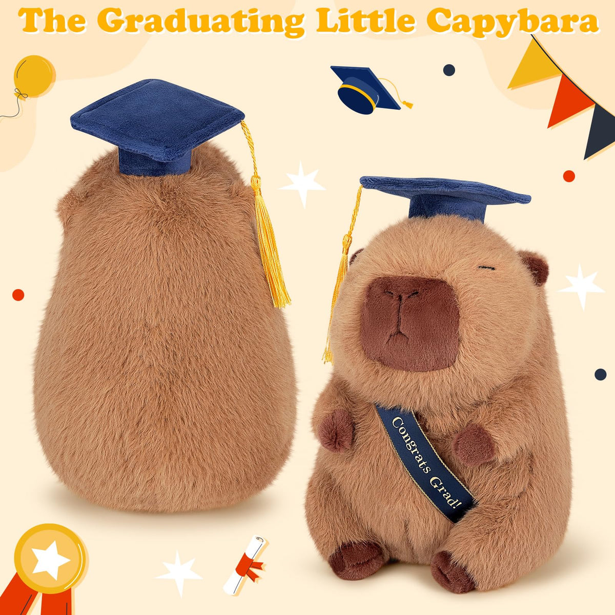 Achwishap Capybara plush with safety-tested fabric for kids.