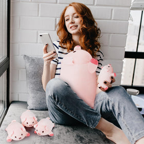 Achwishap pig family gift-ready packaging for birthdays