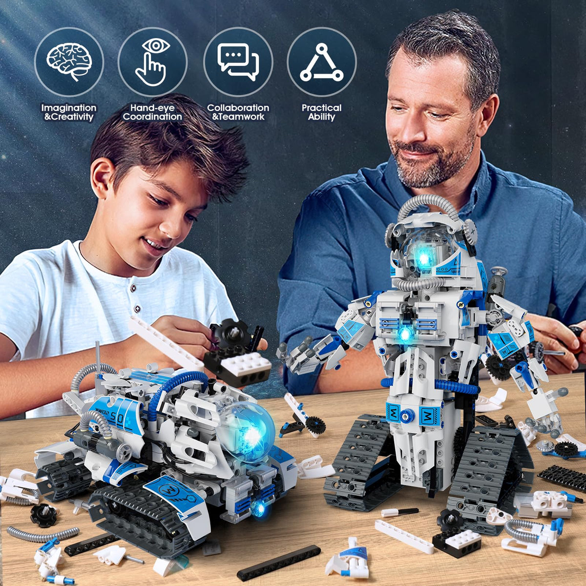 ACIKETO space reconnaissance vehicle with app control for interactive learning.