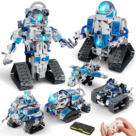 ACIKETO 6-in-1 space robot model for imaginative play and early engineering skills.