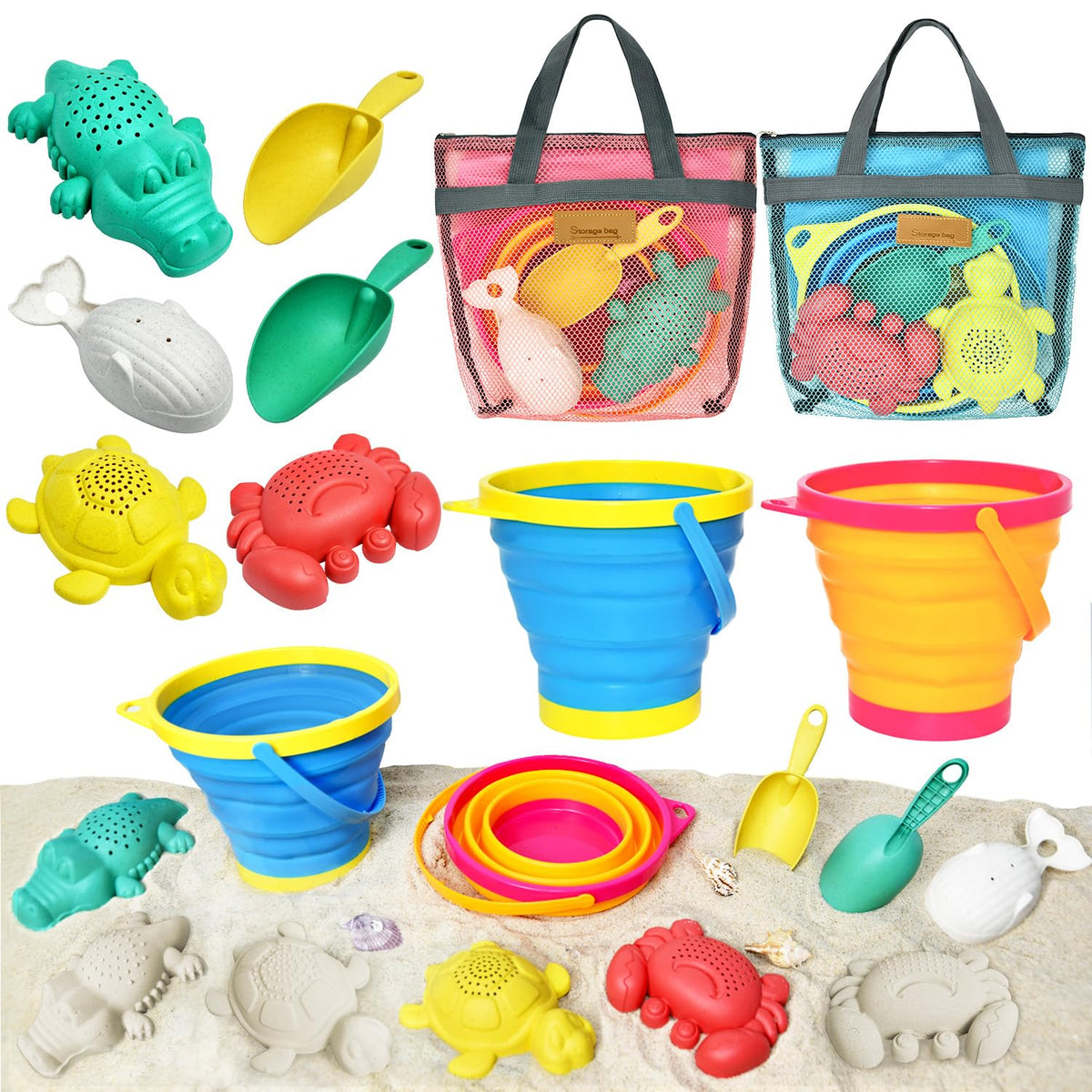 Aclarastra collapsible beach toys kit ready for quick setup on sunny days.