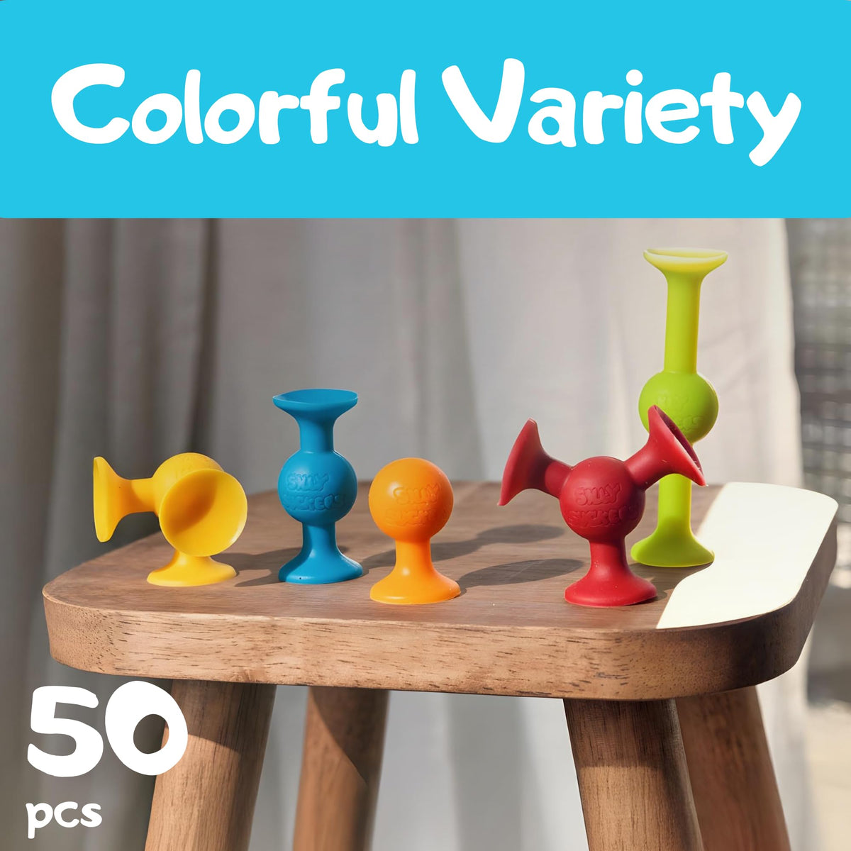 ACME CO Silly Suckers bath time play with colorful pieces promotes fine motor skills