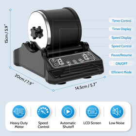 Acmeenjoy 9-Speed Motor enables customizable stone polishing.