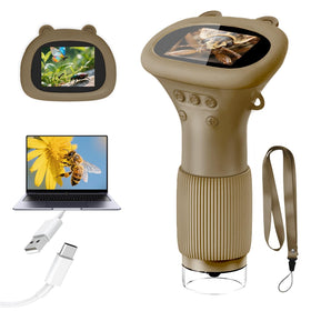 Acoath Kids Microscope with 2-inch screen for vivid close-up viewing