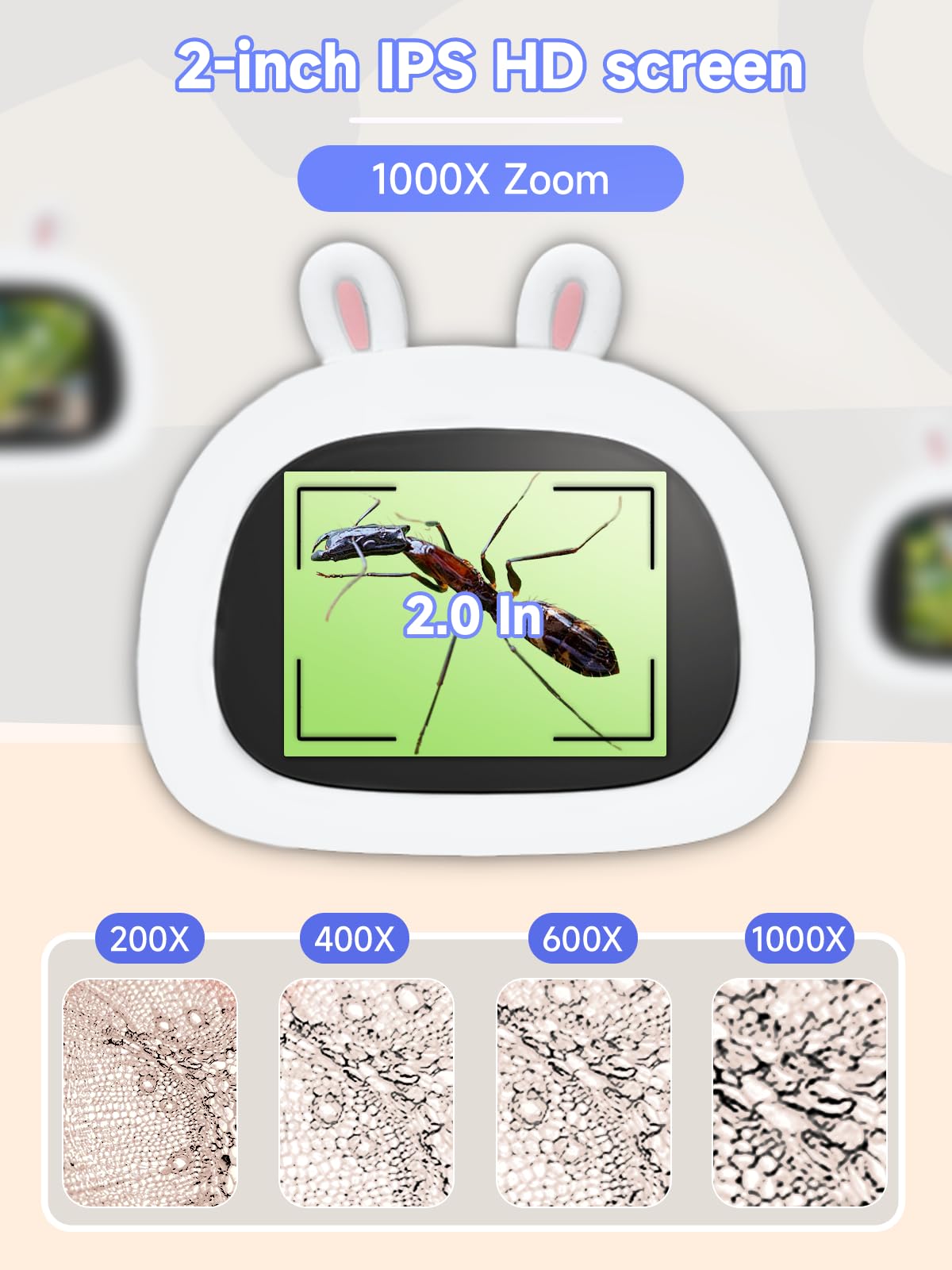 Acoath miniscope with a 2.0-inch display supports easy science exploration.