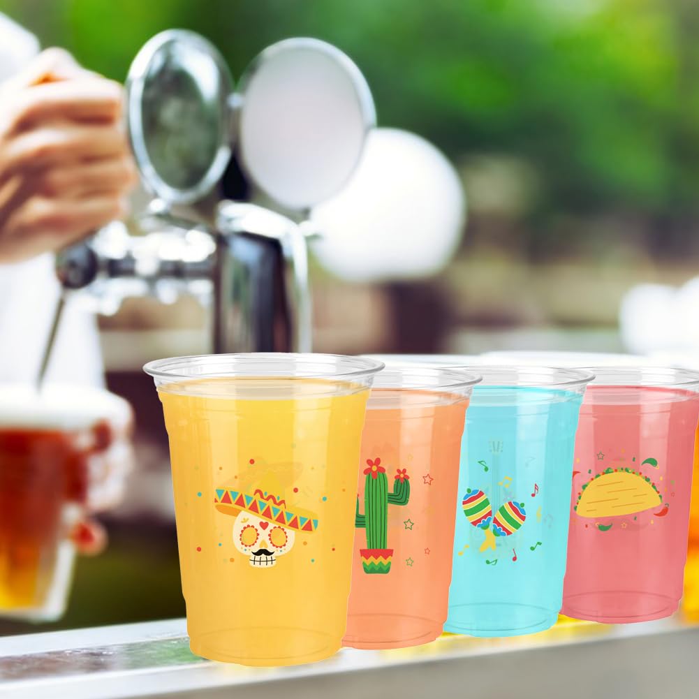 AcpopbM Fiesta cups taco pattern for playful beverage service