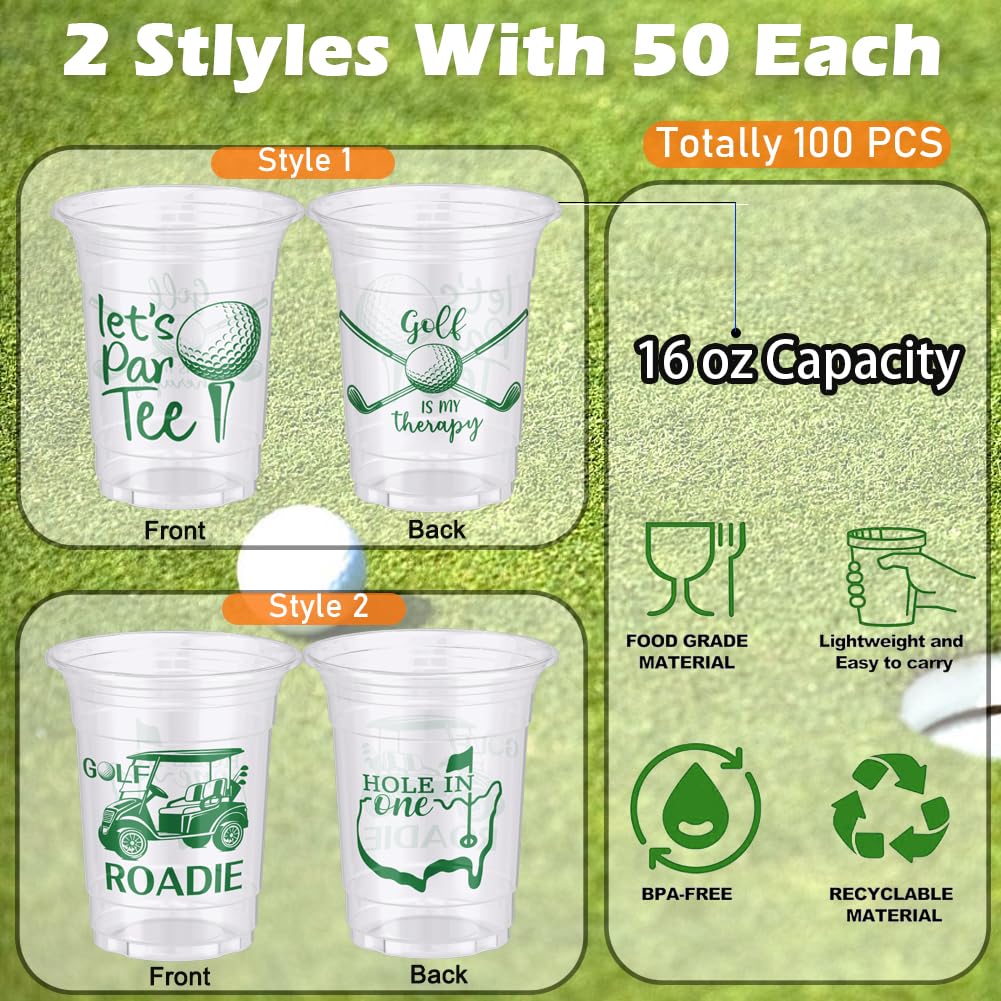 AcpopbM cups show course imagery for immersive golf party vibes.