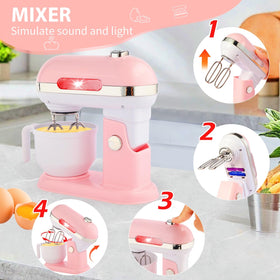 ACROFEK toy mixer with rotating action for safe kitchen role-play.