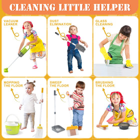 ACROFEK toddler cleaning set dustpan and accessories feature kid-safe design for imaginative chores